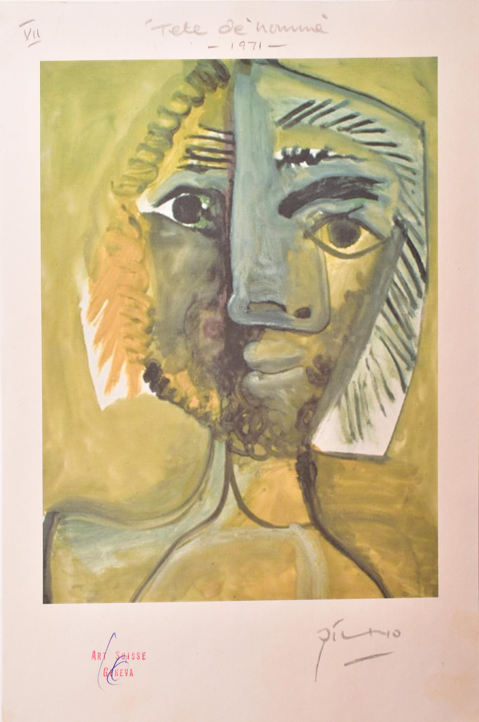 PABLO PICASSO (1881 - 1973) - TETE D'HOMME - 1971 - Image 2 of 5