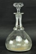 MID 19TH CENTURY FRENCH CUT GLASS MUSICAL DECANTER