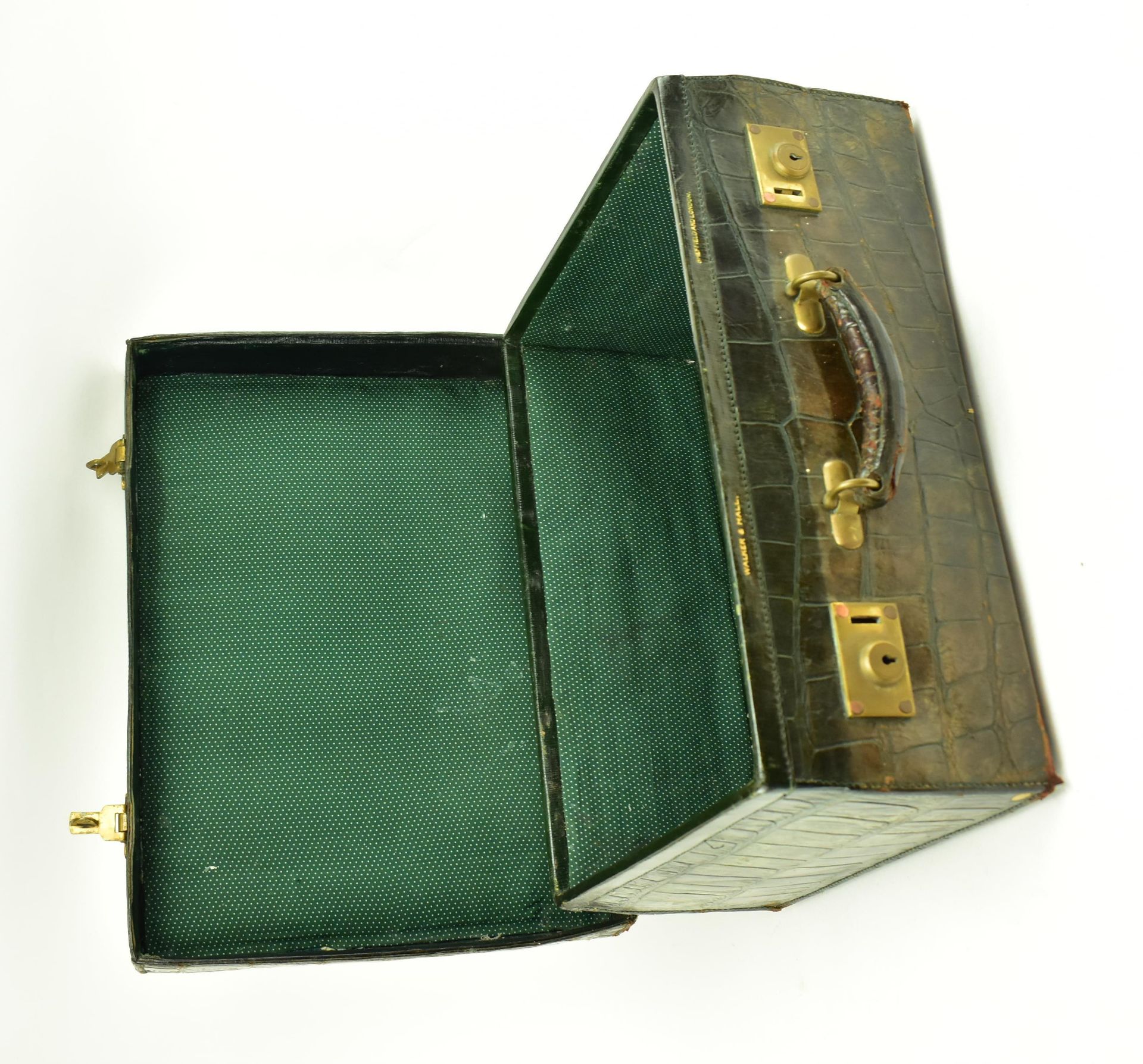 WALKER & HALL - LONDON - EDWARDIAN SNAKESKIN SUITCASE - Image 2 of 5