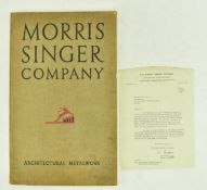 1930S MORRIS SINGER COMPANY CATALOGUE - EX LIBRIS ERNST FREUD
