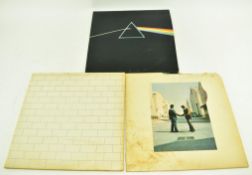 PINK FLOYD - 3 VINTAGE LONG PLAY 33 RPM VINYL RECORD ALBUMS