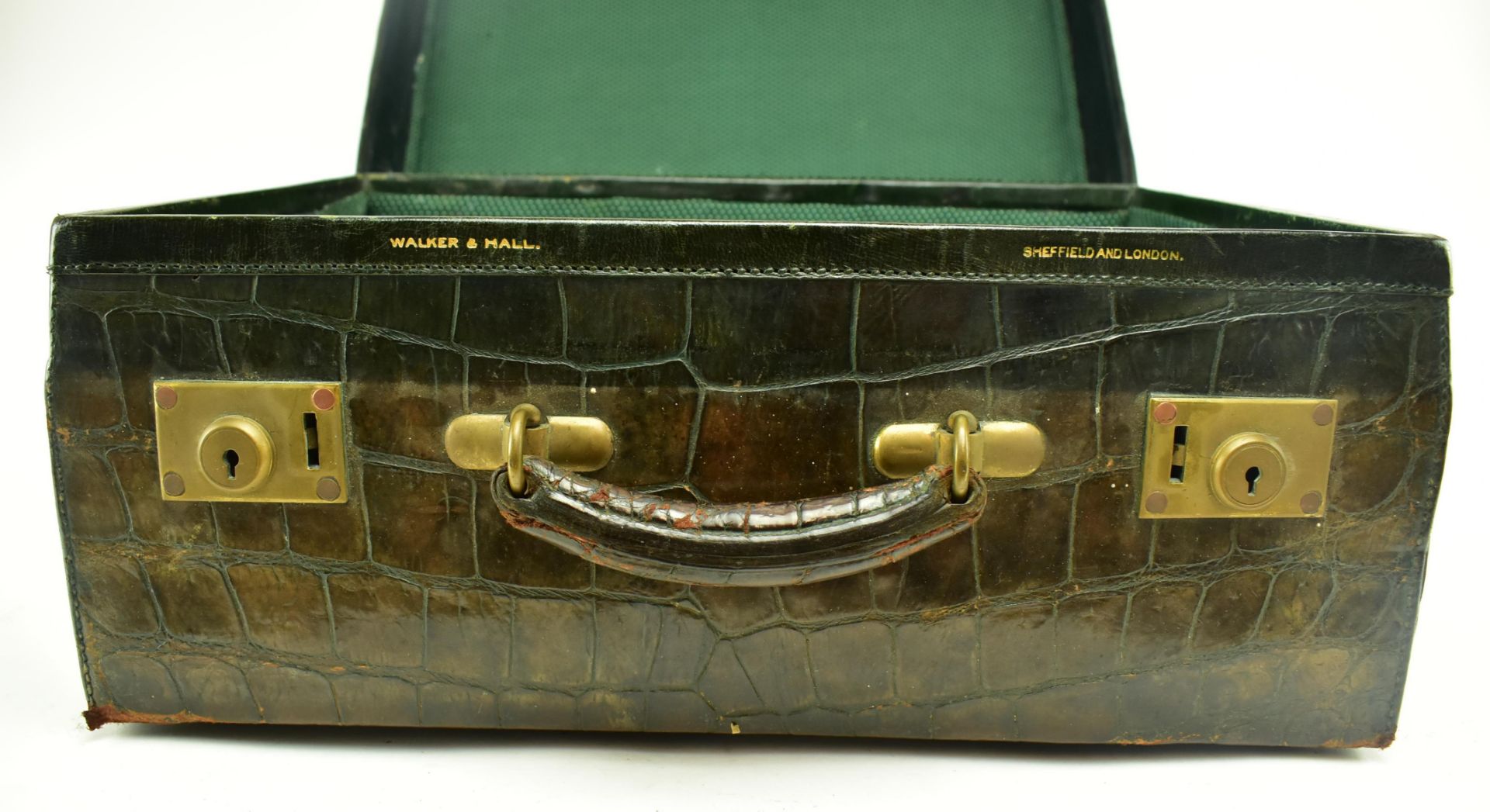 WALKER & HALL - LONDON - EDWARDIAN SNAKESKIN SUITCASE - Image 4 of 5