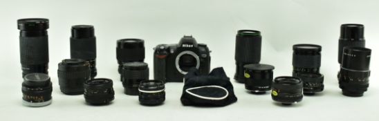 COLLECTION OF 14 VINTAGE CANON & OTHER CAMERA LENSES