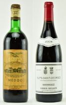 TWO BOTTLES OF FRENCH RED WINE