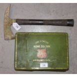 A No.125 fireman's-type axe with 20,000 volts insulation to handle, together with The Concise Home