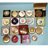 A collection of sixteen 'Stratton' compacts, (some boxed) and three others, (19).