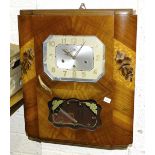 A Carillon Romanet FFR Morbier Veritable Westminster chiming walnut-veneered cased wall clock with