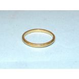 A 22ct gold wedding band, size M, 2.2g.