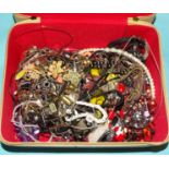 A large quantity of modern costume jewellery.