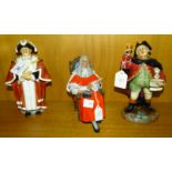 Three Royal Doulton figurines: 'The Mayor' HN2280, 'The Judge' HN2443 and 'The Town Crier'