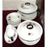 Twenty-eight pieces of Royal Doulton 'Westwood' decorated dinnerware.