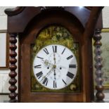 J Sagar, Blackburn, a 19th century mahogany North Country long case clock, the arched dial with