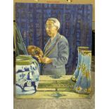 A collection of professional unframed oil paintings, portraits and others, possibly Hedley F