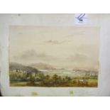 19th century English School, 'Plymstock from Borringdon Hill', unsigned watercolour, titled in