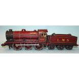 O gauge, Bing, a passenger train set comprising: c/w LMS maroon 0-6-0 locomotive RN6508 and six-