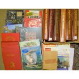 A collection of stamps and commemorative covers in albums and loose, contained in three boxes,