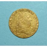 George III gold half-guinea 1795, 5th portrait, 20mm diameter, 4.2g.