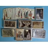 Approximately 250 postcards on royalty, including Raphael Tuck's "Kings & Queens of England"