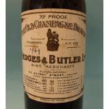 Hedges & Butler, Fine Old Champagne Brandy, "50 Years Old" 70% proof, one bottle, (purchased in 1949