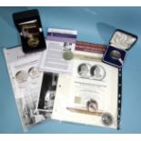 The London Mint Office, a collection of four silver commemorative medals, comprising 'Changing