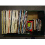 A collection of approximately 90 LP records, mainly 1960's/70's groups and a small quantity of 45RPM