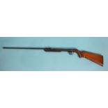 An early Tell .177 air rifle no.129, with partially-chequered semi-pistol grip and stock with
