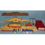 Hornby Dublo, two through stations, an island platform, signals, level crossing, buffers, track