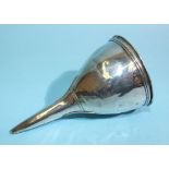 A Georgian silver wine funnel in two parts, with damaged spout, 14.5cm, London 1810, ___3.6oz.