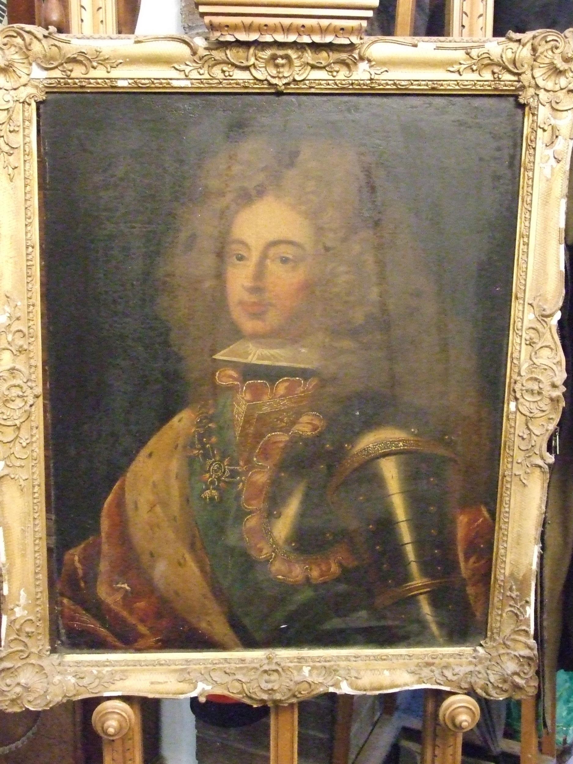 Early to mid-18th century English School HALF-LENGTH PORTRAIT OF A NOBLEMAN WEARING ARMOUR, A - Image 2 of 10