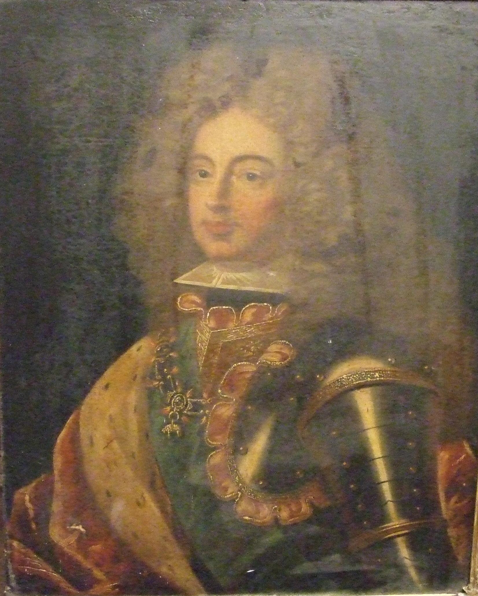 Early to mid-18th century English School HALF-LENGTH PORTRAIT OF A NOBLEMAN WEARING ARMOUR, A