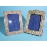 Two Edwardian Art-Nouveau-style pressed picture frames, 14 x 19cm, Birmingham 1903, (2).