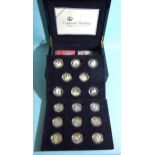 A Royal Mint 2006 Queen Elizabeth II 80th Birthday silver proof coin collection, comprising