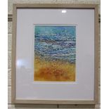 Sue Ward (20th century) CRACKINGTON HAVEN Signed mixed media, titled label verso, 32.5 x 24cm.