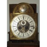 Thomas Ogden, Halifax, an 18th century walnut long case clock, the brass arched dial with six-pillar