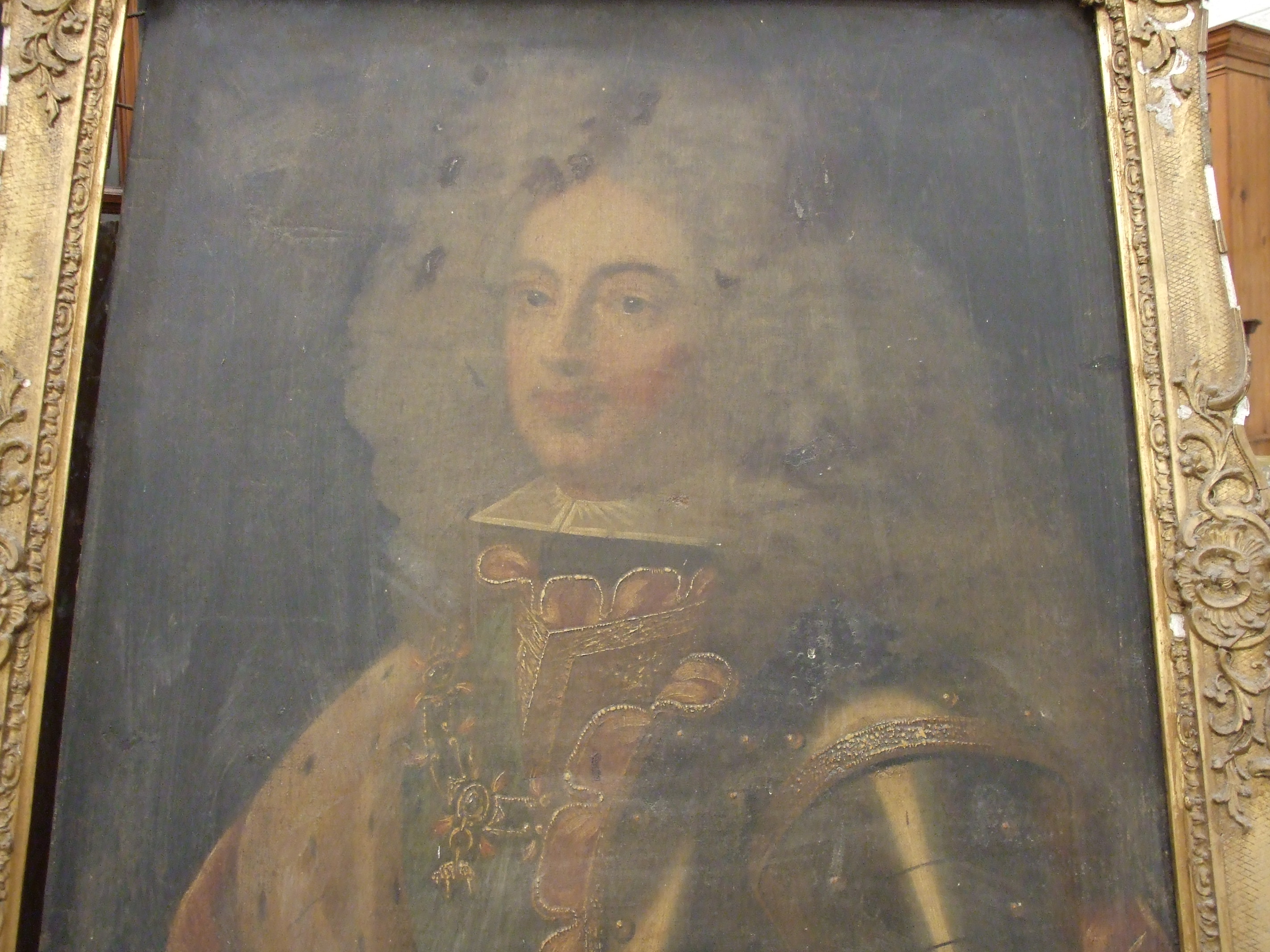 Early to mid-18th century English School HALF-LENGTH PORTRAIT OF A NOBLEMAN WEARING ARMOUR, A - Image 9 of 10