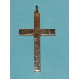 A 15ct gold cross pendant, 45 x 24mm, 3.9g.