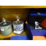Swarovski, three crystal glass figurines: 'Cinderella', 'Red Riding Hood', and 'Angel' (one arm