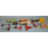 Britains Farm, 142F Single Horse Plough with ploughman, (one trace-wire missing), (boxed), 138F