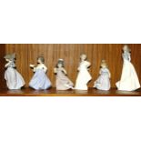 Nao, a collection of six figurines, including 'Truly In Love', 'I Am Pretty', 'Girl Followed By