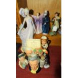 Four Royal Doulton figurines: 'Isadora' HN2938, 'Masque' HN2554, 'The Laird' HN2361, 'Good King