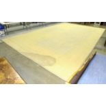 A very large cord mat, 450 x 740cm, (some marks and water stain to one end, approximately 60 x