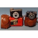 A Petie-Kamera sub-miniature camera with leather case and original box and a Mycro IIIA sub-
