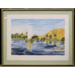 Gisela Raeke BA (nee Bruns), a collection of nine watercolours, 'The Nile', each signed with