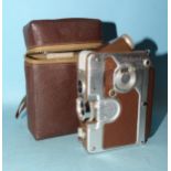 A Goerz Minicord sub-miniature camera, brown, serial no.15691, with Helgor f2 2.5cm lens, (with