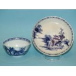 Chinese 18th century, a Nankin cargo tea bowl and saucer, tea bowl 7.5cm diameter, 3.5cm high,