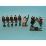 Thomas Gunn Miniatures, five 1/30 scale GW085 Aircraftsman Lawrence figures and four figures of