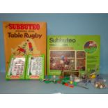 A 1970's Subbuteo Club Edition Table Football, (boxed), two boxed teams: 574 Man Utd and 629
