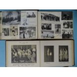 Two albums of photographs 1926-38, with snaps, newspaper cuttings, race tickets, covering visits