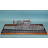 The Collectors Showcase, a 1/30 scale U-96 Type VII U-Boat with figures, all boxed, 71cm long.