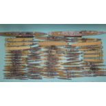 A representation of the WWII Japanese Fleet, 89 1/700 scale water-line plastic kit models, with